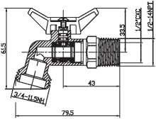 Κεραμιδιακό Σωλήνα Bibb Cock Ball Valve Άντρας και Γυναίκα Thread Ball Valve Με Κλειδώματος Αμμουδιά