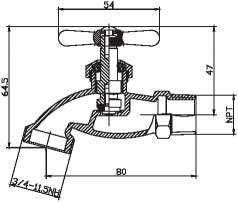 Άνδρας Ελαστική μπάλα με νήμα Bibcock Hose Bibb βαλβίδα Brass Σώμα και λαβή