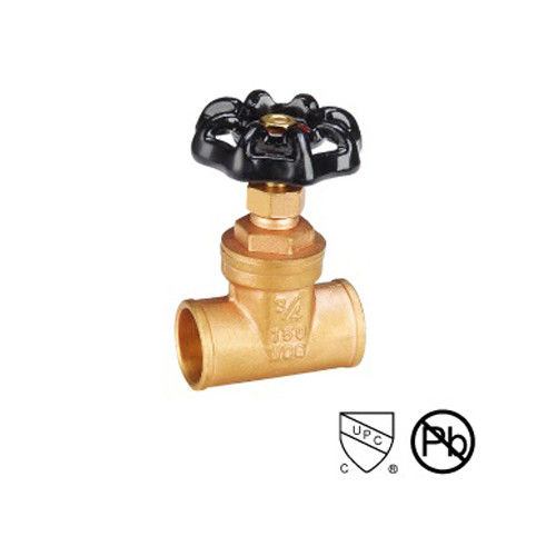 SS Brass Gate Valve Casting Body Threaded Water Gate Valve Connect Manual Power Μαύρο τροχό χειρός